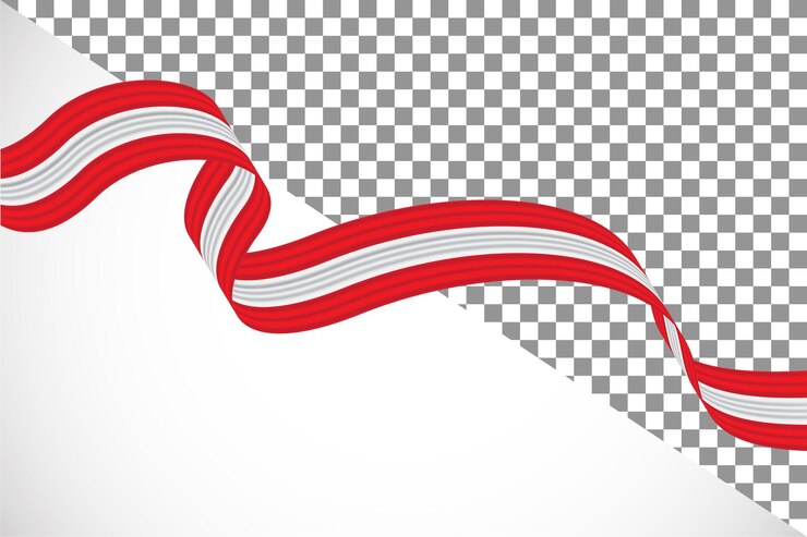 PSD 3d wstążka z flagą austrii45