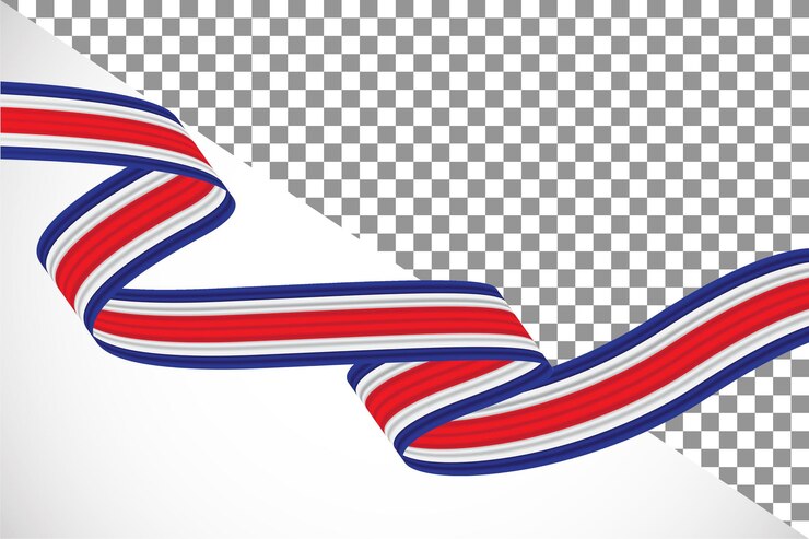PSD 3d wstążka z flagą kostaryki11