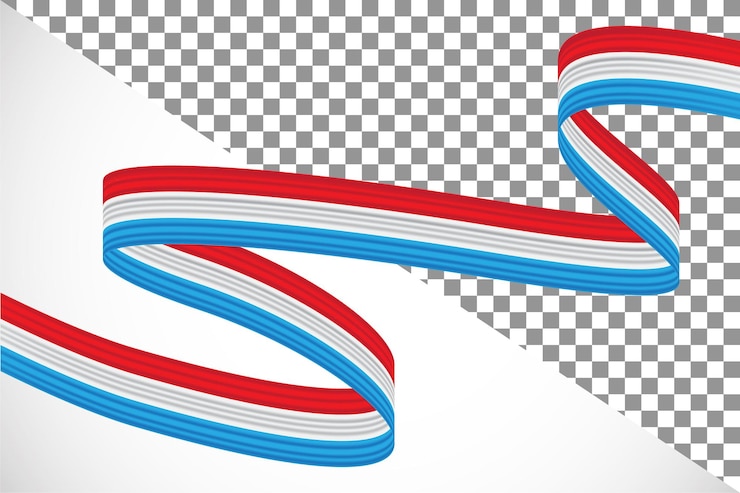 PSD 3d wstążka z flagą luksemburga-8