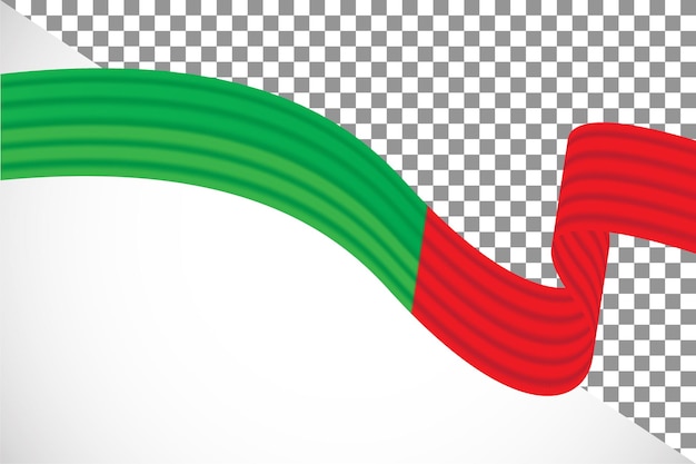 3d wstążka z flagą Portugalii48