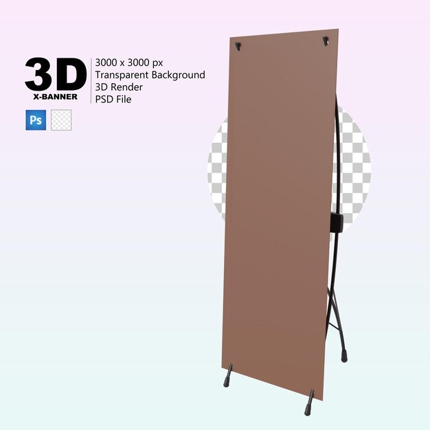 PSD xbanner 3d per il tuo design