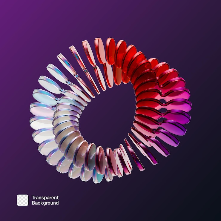 PSD 3d y2k futuristic glass shape png template