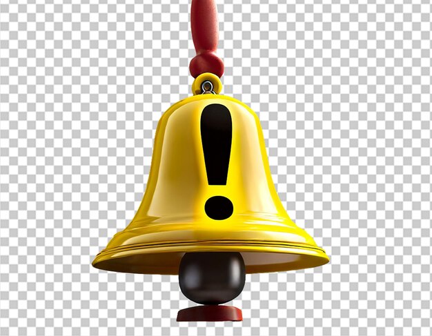 3d yellow bell