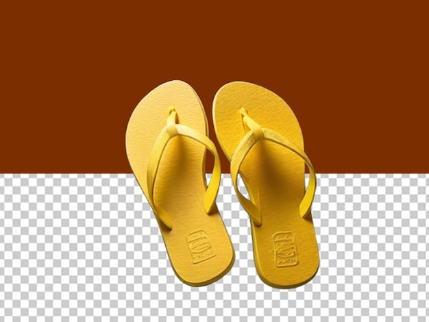 PSD concept estivo di pantofole gialle 3d