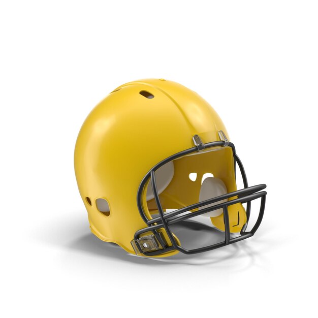 Casco da calcio giallo 3d