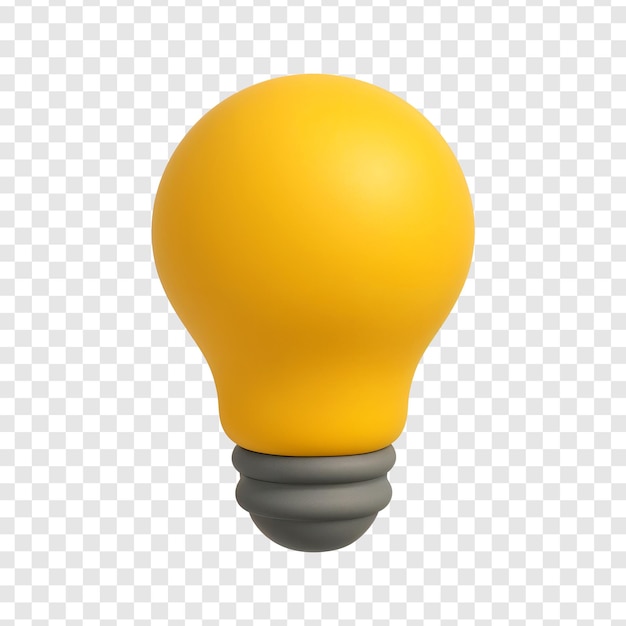 3D 黄色い電球