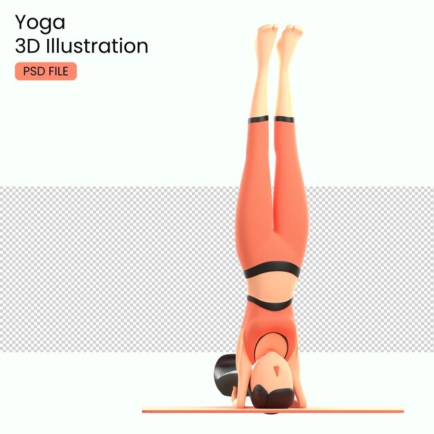 PSD personaggio yoga 3d