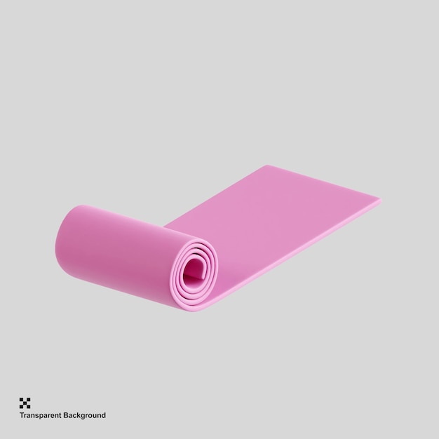 PSD 3d yoga mat illustration