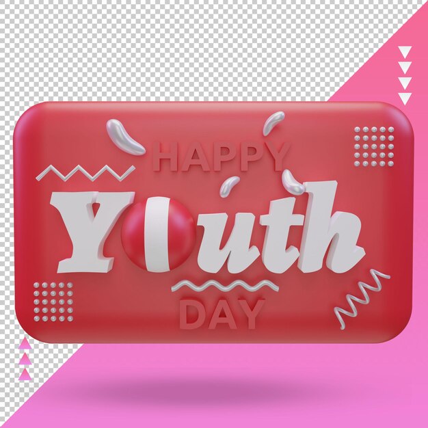 3d youth day peru flag rendering front view