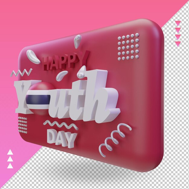 3d youth day thailand flag rendering right view