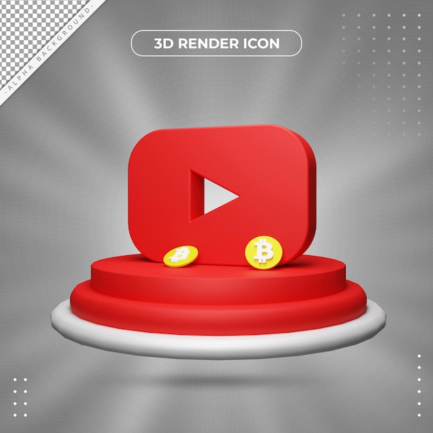 3d Youtube 렌더링 아이콘