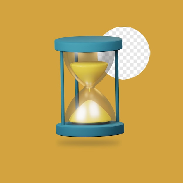 3D Zand Tijd Pictogram Render