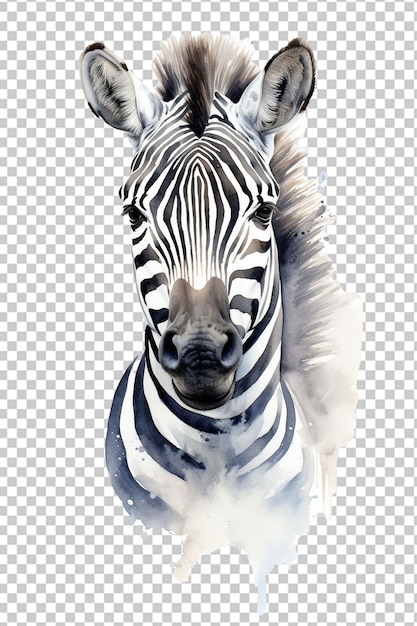 PSD 3d zebra aquarel schilderij illustratie van majestic achtergrond