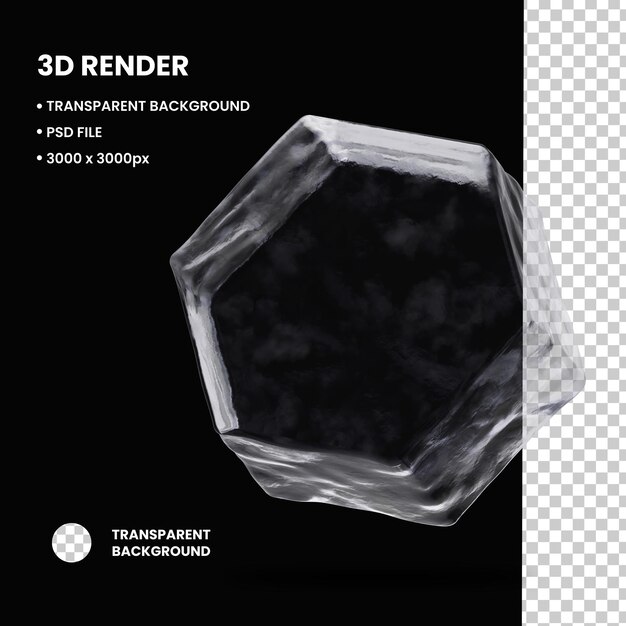 3D zeshoekig ijsprisma
