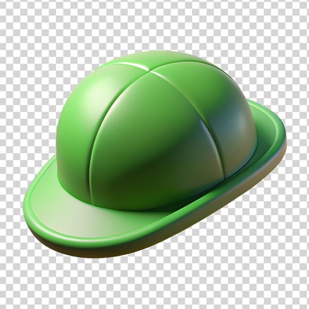PSD 3d zielona czapka izolowana na przezroczystym tle