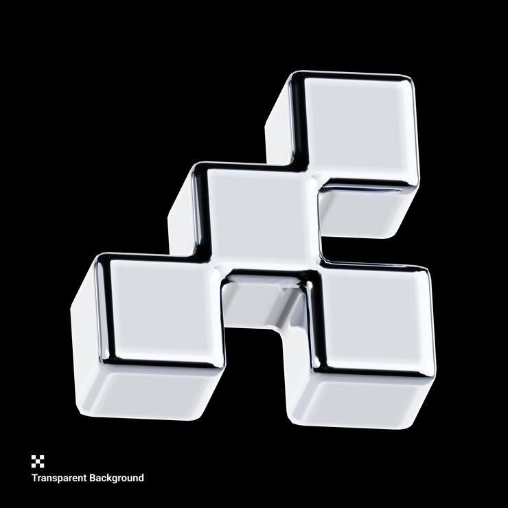 PSD 3d zilveren glanzende metalen icoon illustratie