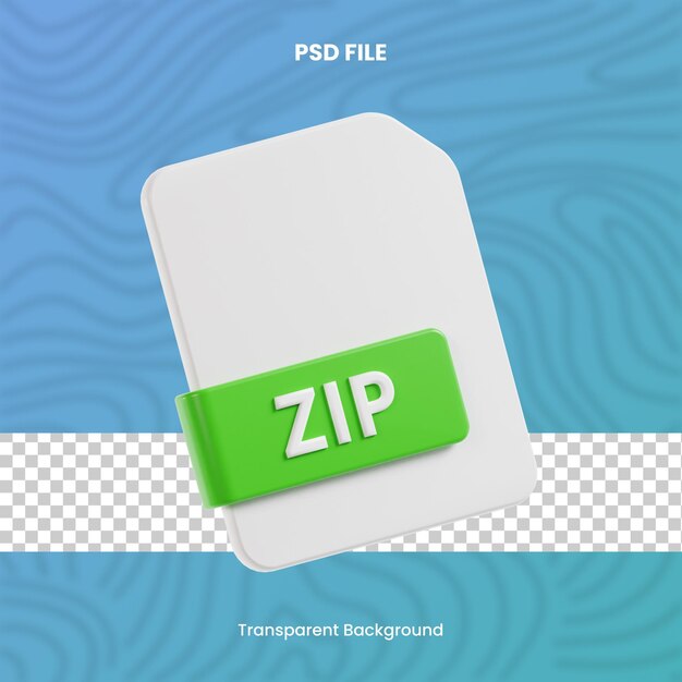 PSD il formato di file zip 3d imposta uno sfondo trasparente