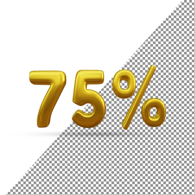 3d Złoty Efekt Tekstowy 75 Procent