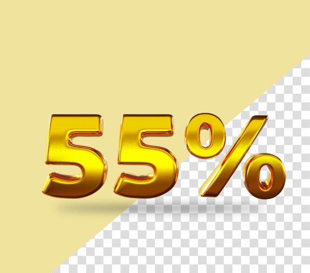 3d złoty numer 55 procent zniżki na renderowanie tekstu