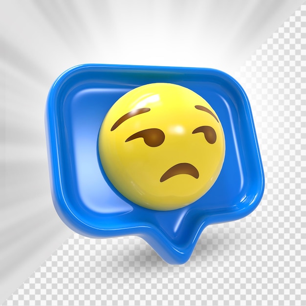 3d Znudzony Emoji Na Facebooku