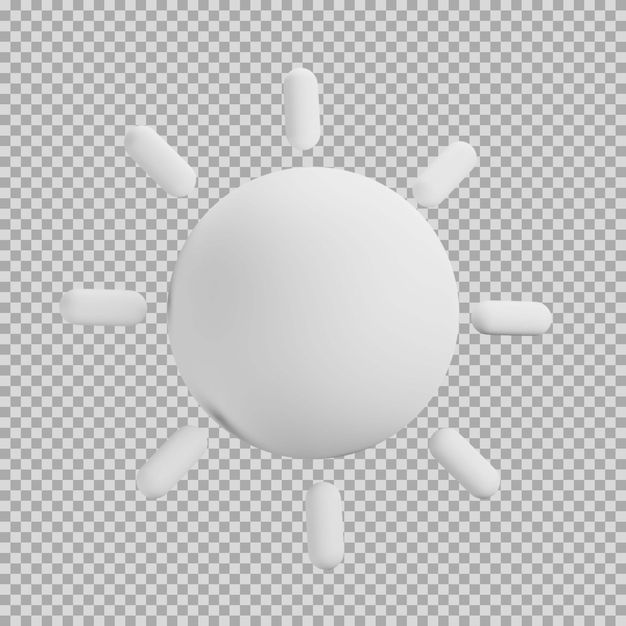 3d zon dynamische klei icoon