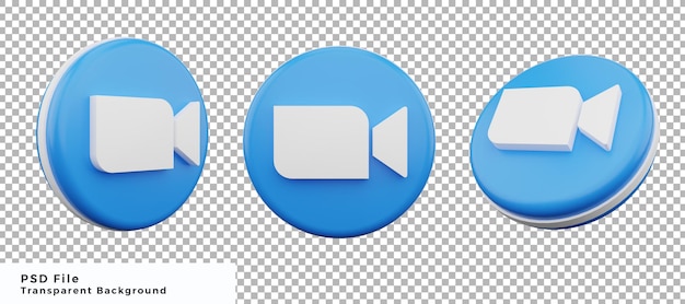 PSD さまざまな角度の高品質の3dズームロゴアイコン要素デザインバンドル