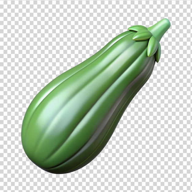 PSD 3d zucchnini isolated on transparent background