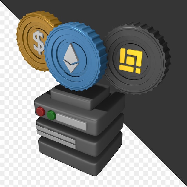 PSD 3dcrypto-illustraties