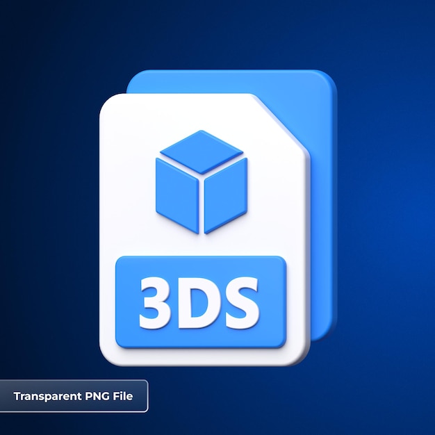 PSD iconica 3d del formato del file 3ds