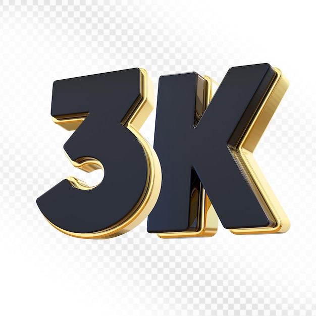 3K Follow Number 3D