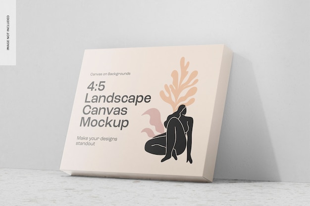 4:5 landscape canvas mockup