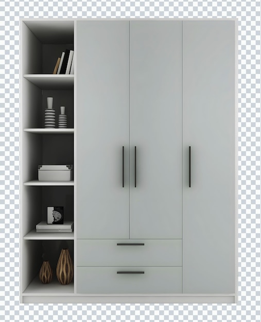 4-column 3 doors cupboard and rack transparent