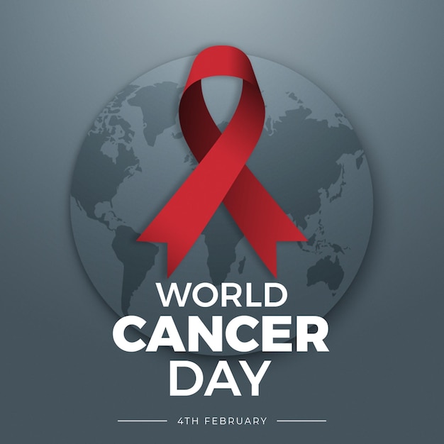 4 february world cancer day poster or banner background