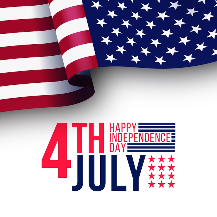 PSD 4 juli amerikaanse vlag onafhankelijkheidsdag patriottisch evenement viering sociale media postontwerp
