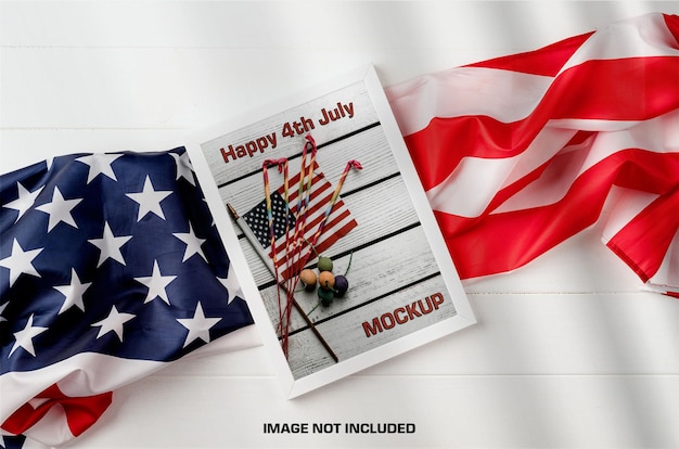 4 juli vakantiemodel met vlag