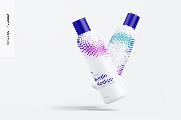 4 oz / 120 ml cosmetic bottle mockup with disc cap