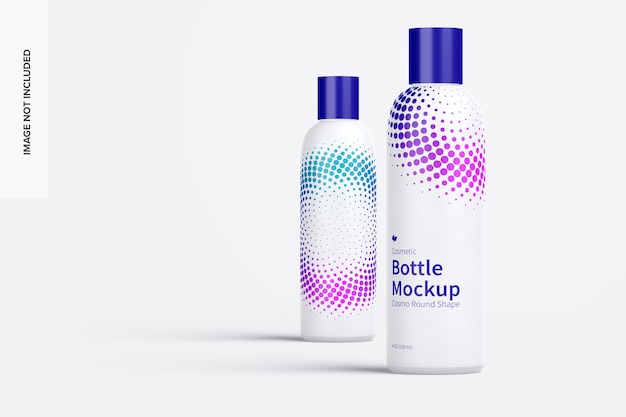 Mockup di flacone cosmetico da 120 ml con tappo a disco