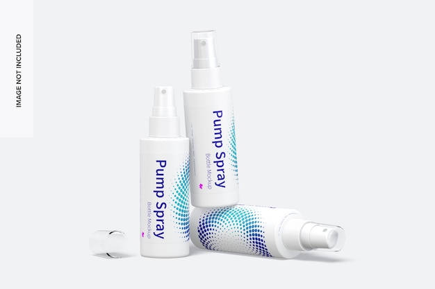 4 oz Pump Spray Bottles Mockup