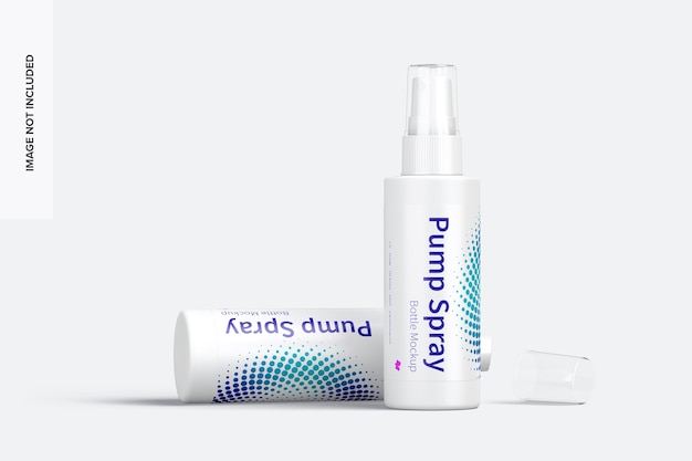 4 oz pump spray flessen mockup