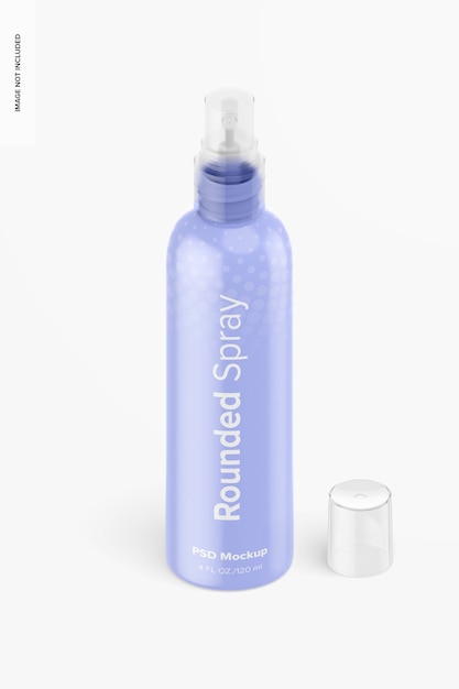 PSD 4 oz rounded spray mockup