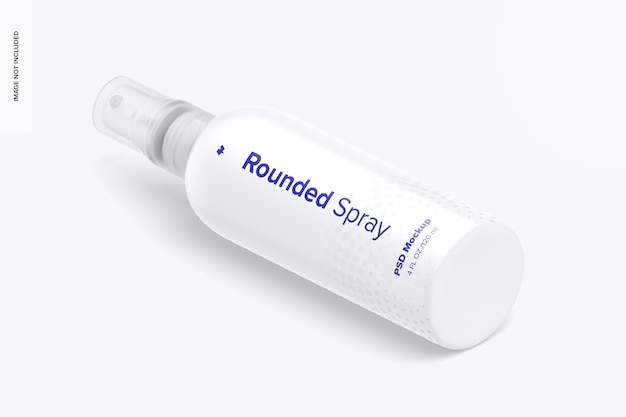 4 oz Spray Rounded Mockup Isometric Right View