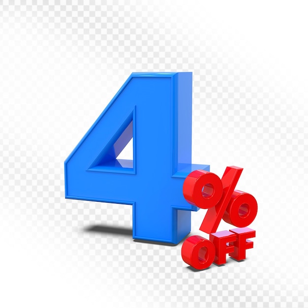 4 procent zniżki na niebieską promocję 3D