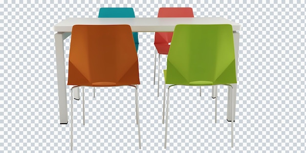 4 seat colorful group table. furniture