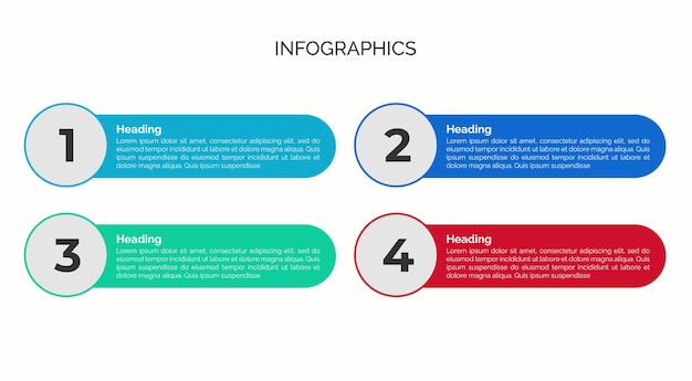 PSD 4 stages infographic