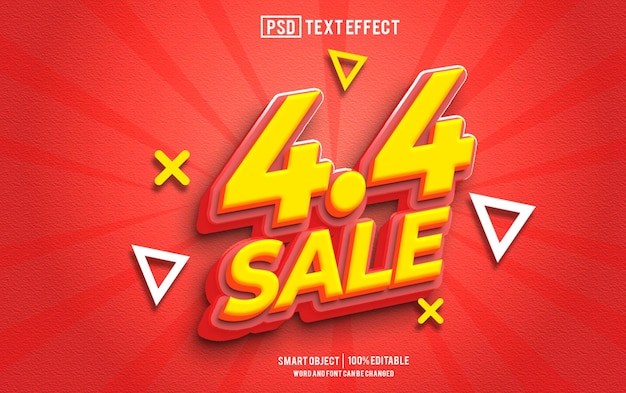 PSD 4 verkoop tekst effect lettertype bewerkbare typografie 3d tekst