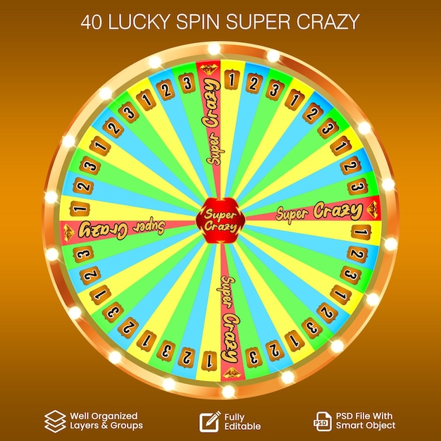 40 Lucky Spin Super Crazy Wheel