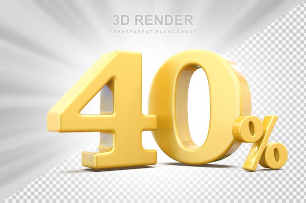 40%의 골드 오퍼를 3D로 제공합니다.