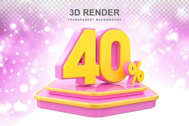 포디움 스탠드 3D와 함께 40% 할인