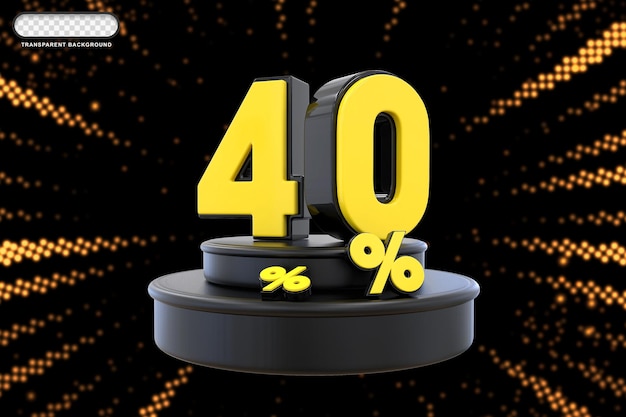 40 procent aanbieding in 3d-rendering