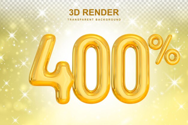 PSD 400% プロモーションオフ ゴールドバルーン 3d